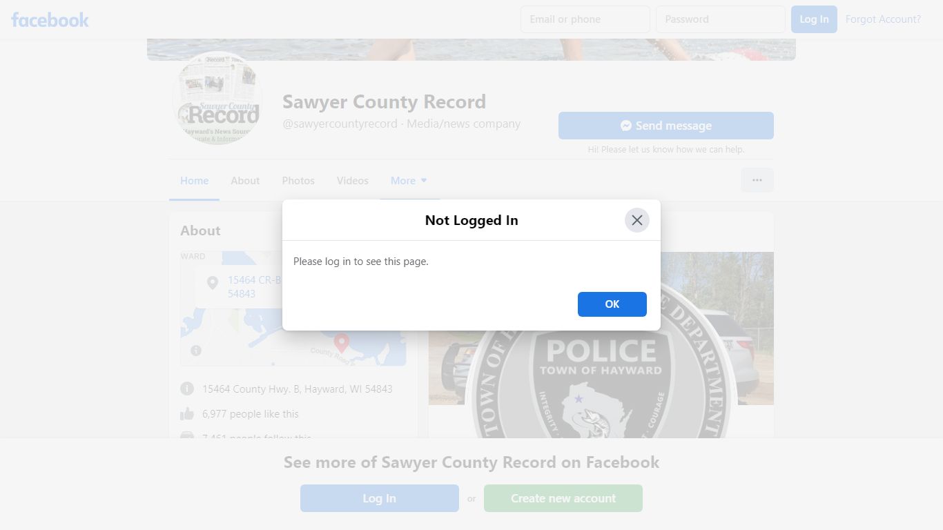 Sawyer County Record - Home - Facebook